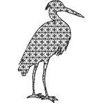 Basic Blackwork Bird 09