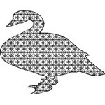 Basic Blackwork Bird 12