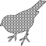 Basic Blackwork Bird 15