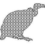 Basic Blackwork Bird 17