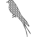 Basic Blackwork Bird 18