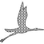 Basic Blackwork Bird 20