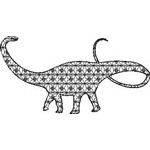 Basic Blackwork Dinosaur 01