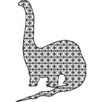 Basic Blackwork Dinosaur 02