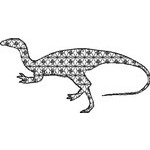 Basic Blackwork Dinosaur 03