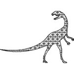 Basic Blackwork Dinosaur 06