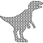 Basic Blackwork Dinosaur 07