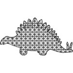 Basic Blackwork Dinosaur 10