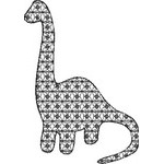 Basic Blackwork Dinosaur 11