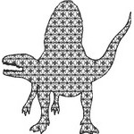 Basic Blackwork Dinosaur 13