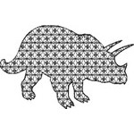 Basic Blackwork Dinosaur 14