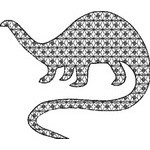 Basic Blackwork Dinosaur 19