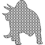 Basic Blackwork Dinosaur 20