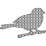 Basic Blackwork Bird 02