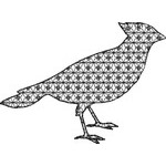 Basic Blackwork Bird 04