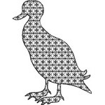 Basic Blackwork Bird 06