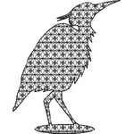 Basic Blackwork Bird 09