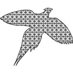 Basic Blackwork Bird 11