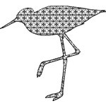 Basic Blackwork Bird 12