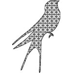 Basic Blackwork Bird 14