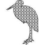 Basic Blackwork Bird 15