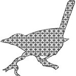 Basic Blackwork Bird 16