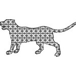 Basic Blackwork Dog 01