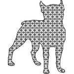 Basic Blackwork Dog 04