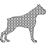 Basic Blackwork Dog 05