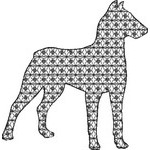 Basic Blackwork Dog 07