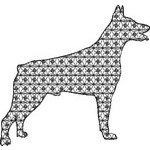 Basic Blackwork Dog 09