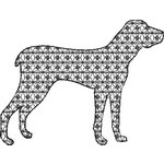 Basic Blackwork Dog 11