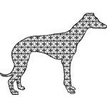 Basic Blackwork Dog 14