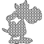 Basic Blackwork Dog 19