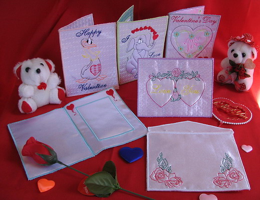 Trapunto Valentine Cards