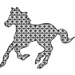 Basic Blackwork Horse 01