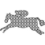 Basic Blackwork Horse 03