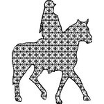 Basic Blackwork Horse 07