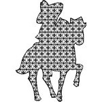 Basic Blackwork Horse 09