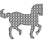 Basic Blackwork Horse 15