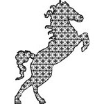 Basic Blackwork Horse 18