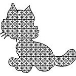 Basic Blackwork Cat 07