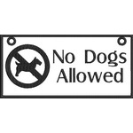 No Dogs Allowed Sign