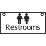 Restrooms Sign