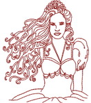 Redwork - Princess 06