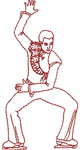 Redwork - Ice Skating 04