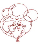 Redwork Valentine Sweetheart 03