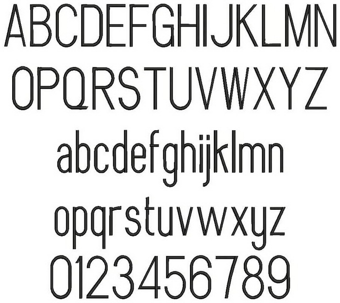 Narrow Block Font