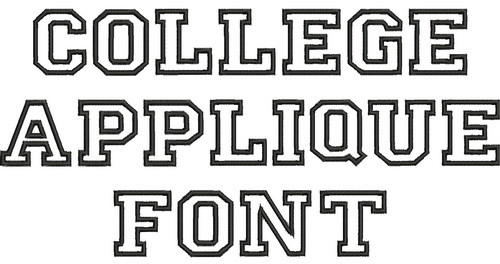 College Applique Font