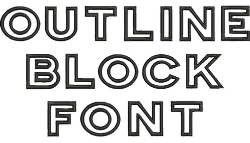 Outline Block Font